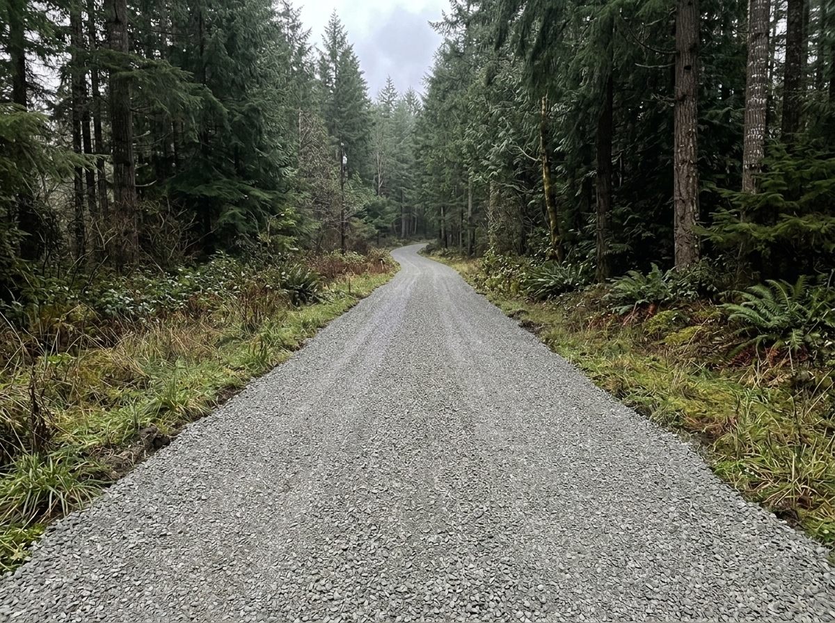 Smooth compacted gravel driveway with clean edges after rebuild