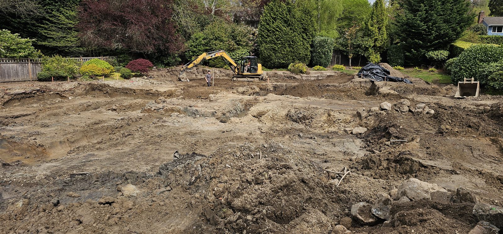 Lot cleared and rough-graded to bare earth